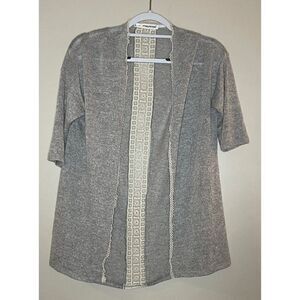 Maurices Gray Open Front Open Knit Cardigan Sz 0